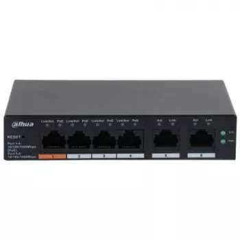 Dahua Technology DH-CS4006-4GT-60 switch di rete Managed L2 Gigabit Ethernet (10/100/1000) Power over Ethernet (PoE) nero