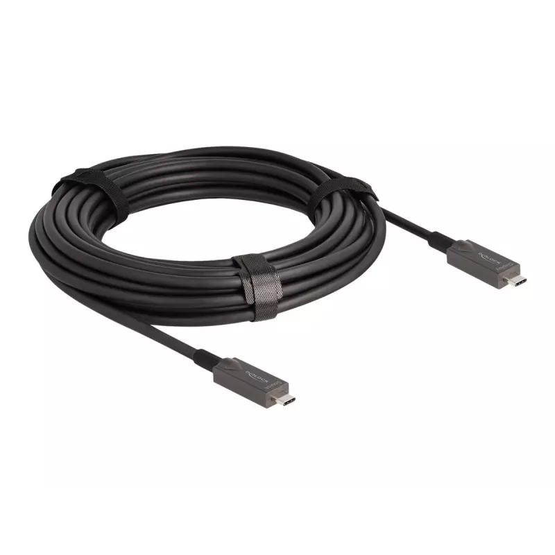 Cavo attivo ottico DeLOCK USB-C video + dati + PD 10 m nero