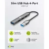 Hub USB Goobay 74456 Type-A 5000 Mbit/s grigio chiaro