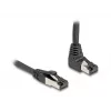 Cavo di rete DeLOCK RJ45 Cat.8.1 angolato 90° verso il basso / dritto 2 m nero
