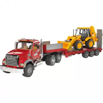 Autotreno giocattolo con accessorio JCB 4CX, BRUDER, modello BR-02813, costruzione in ABS, multicolore