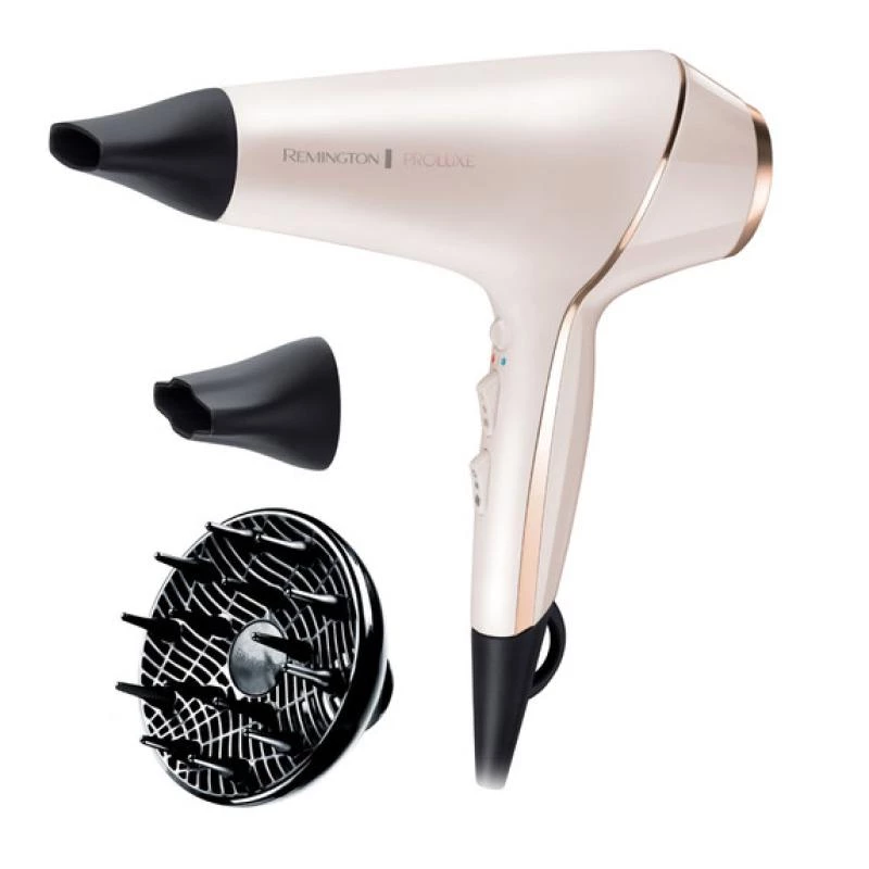 Asciugacapelli Remington Proluxe Ionic con diffusore e concentratore oro