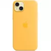 Apple iPhone 15 Plus custodia in silicone con MagSafe, Sunshine, MWNF3ZM/A