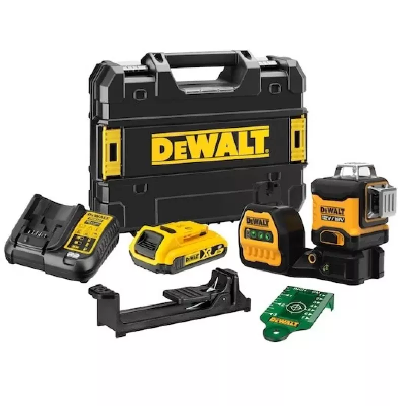 Livella laser DeWalt DCE089D1G18-QW raggio verde autonivelante 360° con compatibilità ricevitore
