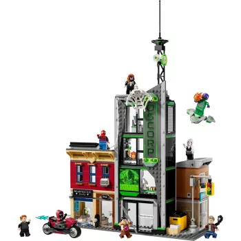 Set LEGO Marvel 76324 Spider-Man vs. Oscorp, 808 pezzi, 8 minifigure, da 10 anni
