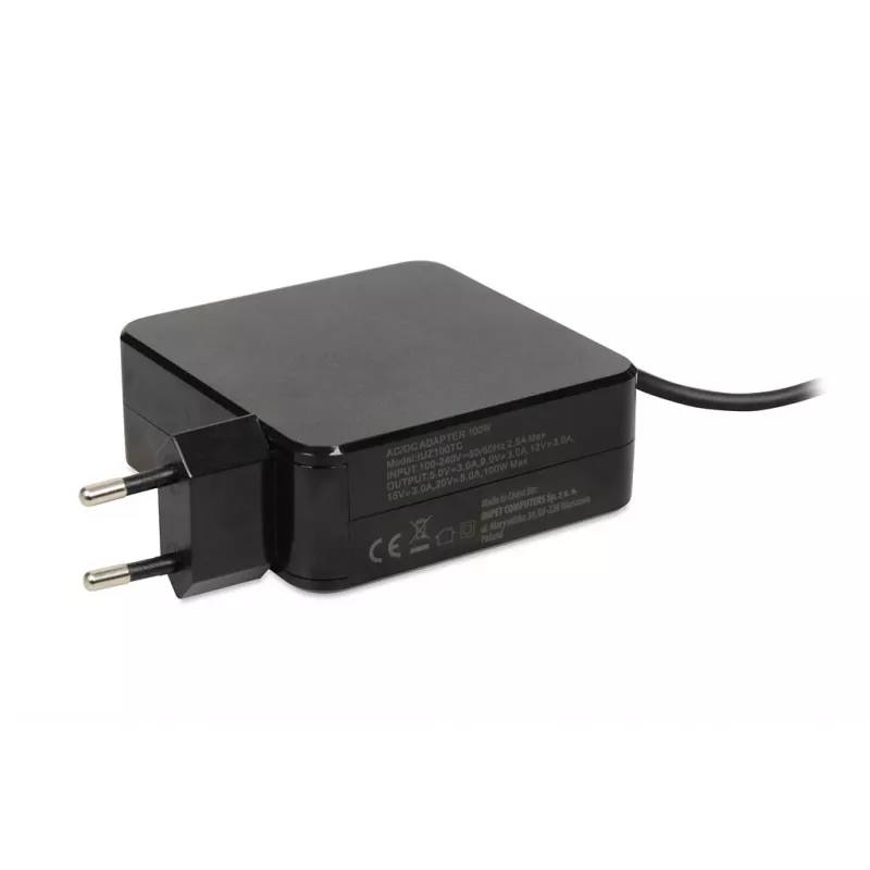 iBOX IUZ100TC caricabatterie universale per laptop, USB-C Power Delivery 100 W, chip E-mark