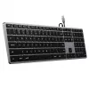 Tastiera Satechi sottile W3 USB-C con tastierino numerico (Space Gray)