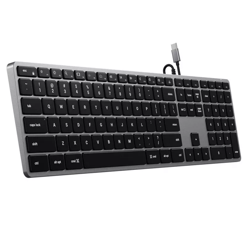 Tastiera Satechi sottile W3 USB-C con tastierino numerico (Space Gray)