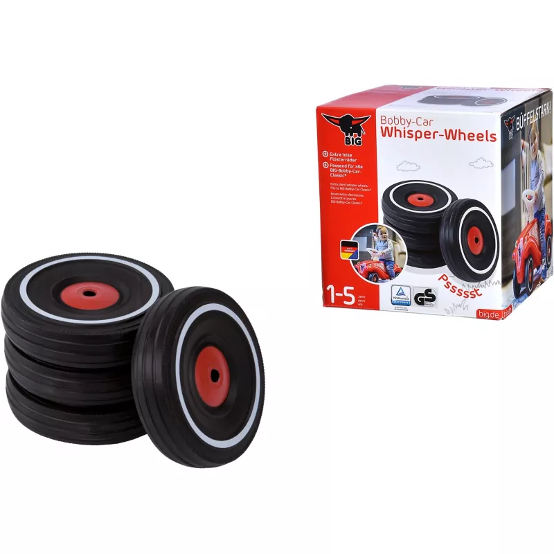 Macchinina Simba-Dickie BIG Bobby-Car Whisper Wheels, set di ruote silenziose