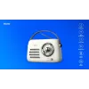 Radio portatile SAVIO RS-02 — sintonizzatore FM analogico, Bluetooth 5.3, alimentazione USB, 3 W, bianco