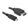 DeLOCK - Cavo video / audio - HDMI - 32 AWG - HDMI, 19 poli (M) - 19 poli Micro-HDMI (M) - 3 m (82663)