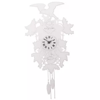 NeXtime orologio 2988 Cuckoo Weeble, 41x21 cm, da parete, bianco