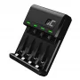 Caricabatterie Green Cell GC VitalCharger USB, 4 slot, AA/AAA, alimentato via USB, nero