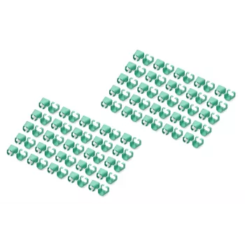 DIGITUS - Clip per cavi con codifica colori - per cavi patch - verde (confezione da 100) (A-CC-G)