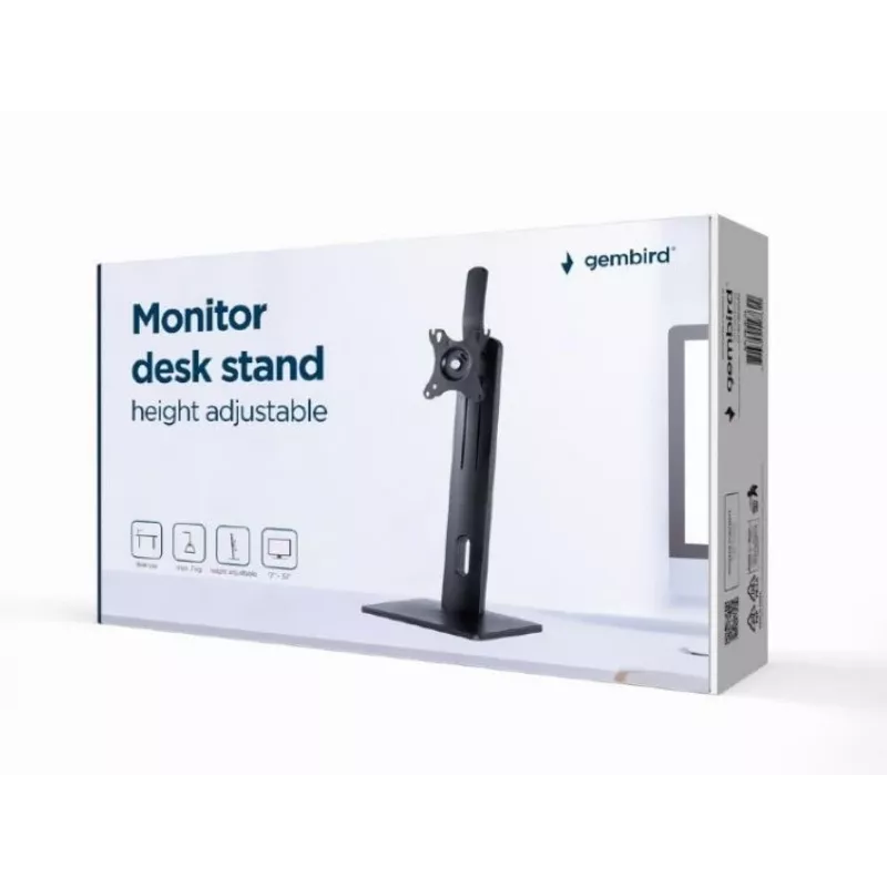 Supporto da tavolo per monitor Gembird MS-D1-01 regolabile in altezza nero