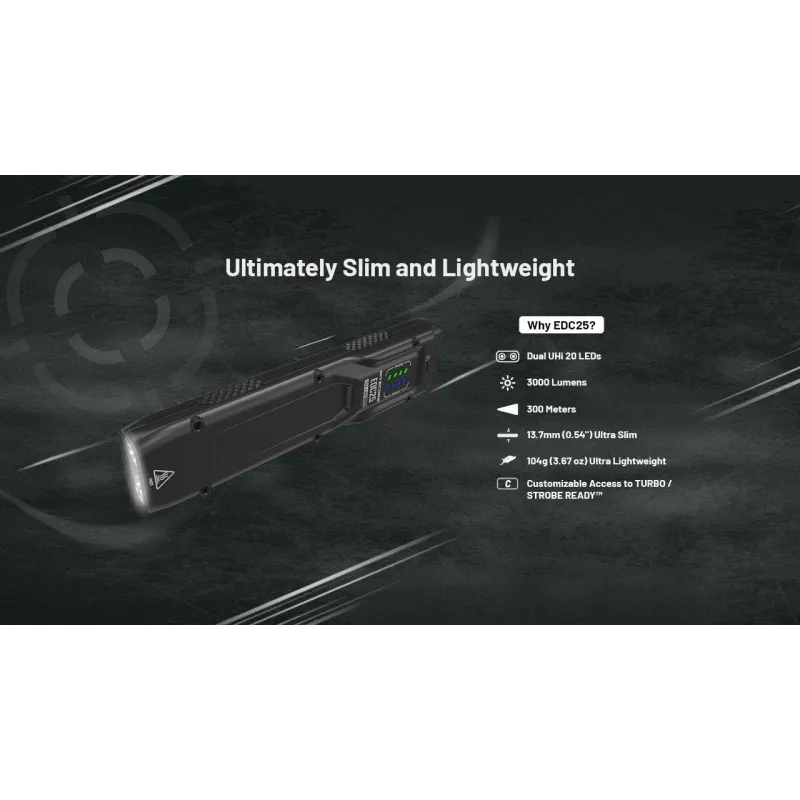 Nitecore EDC25 torcia, serie EDC, 3000 lm, USB-C