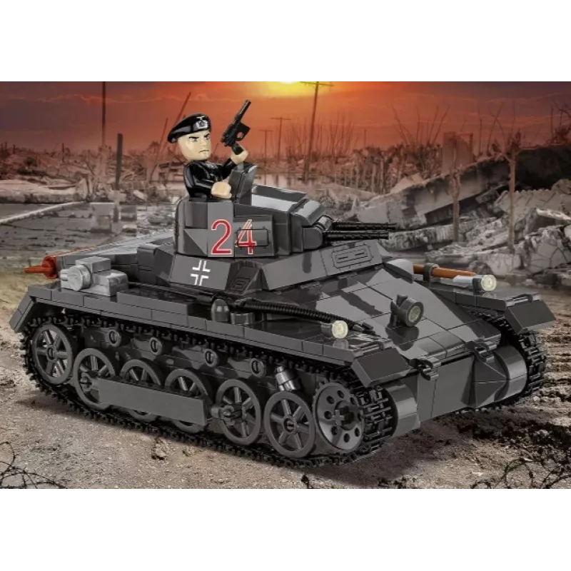 Kit di costruzione Cobi Panzer I Ausf. B – 654 pezzi, modello dettagliato da costruzione