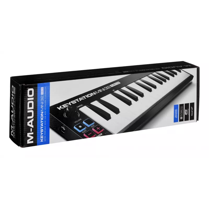 M-AUDIO Keystation Mini 32 MK3 Tastiera MIDI 32 tasti USB nero, bianco