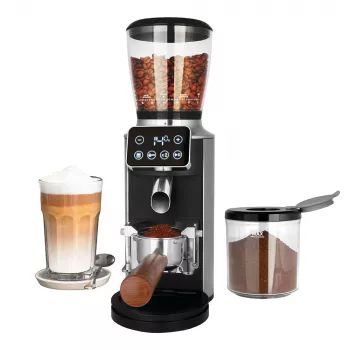 Macinacaffè con macine coniche GASTROBACK Design Pro Touch 30 — macine coniche, contenitore per chicchi 300 g, 150 W, nero/trasparente