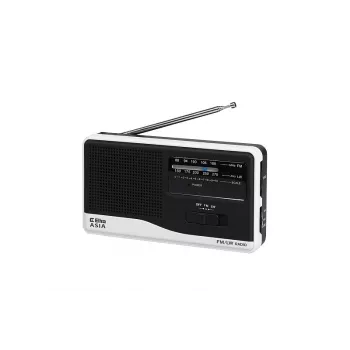 Radio Eltra Modello Asia White – radio portatile FM/AM, alimentazione a rete e a batteria