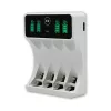 Caricabatterie QOLTEC 50848 per celle NiMH AAA (R03) e AA (R6) con display LCD