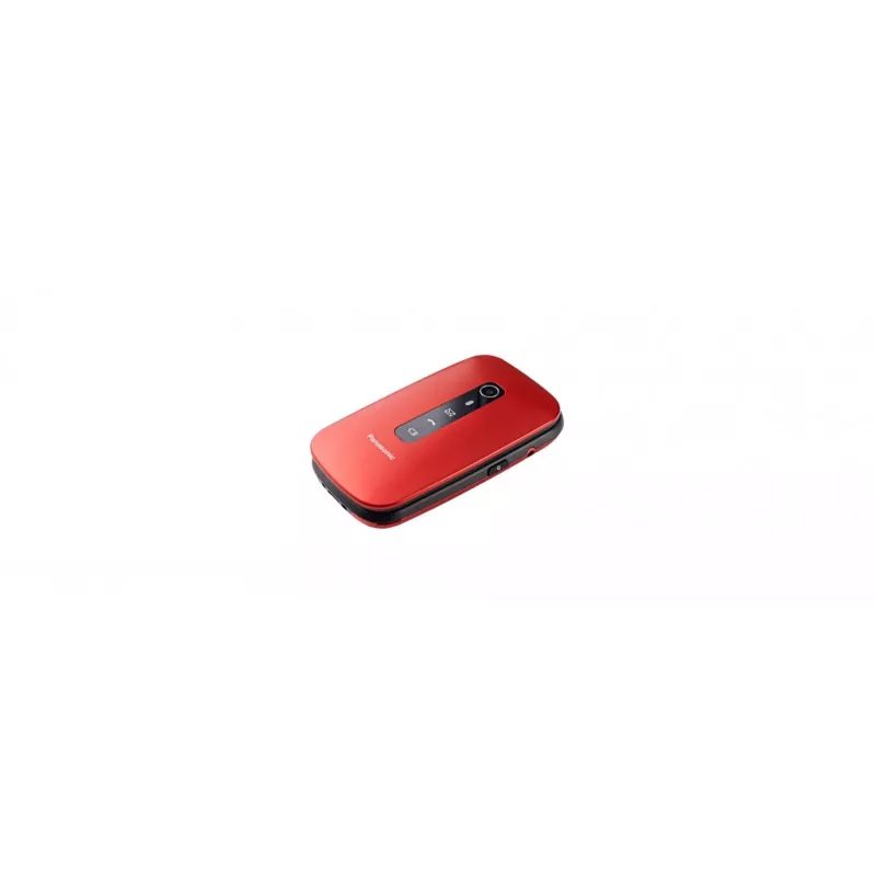 Panasonic KX-TU550 EXR telefono cellulare per anziani, 4G, 2,8 pollici, a conchiglia, rosso
