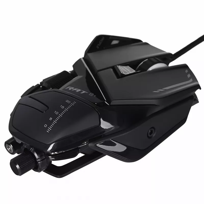 Mouse da gaming MadCatz R.A.T. 8+ — per destrimani, ottico, 16000 DPI, 11 tasti, USB Type-A, 145 g