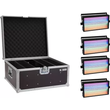 Set strobo LED EUROLITE 20000679 — 4 stroboscopi LED con valigia da trasporto