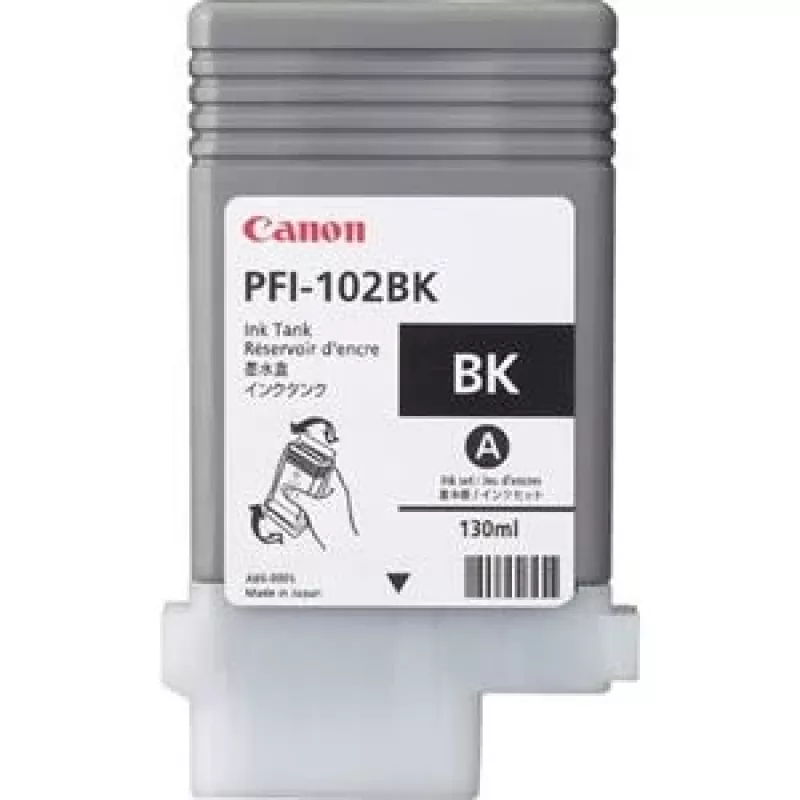 Canon PFI-102BK (0895B001) cartuccia d'inchiostro pigmentato originale, nera, per imagePROGRAF iPF500/iPF600/iPF700 (SPEC)