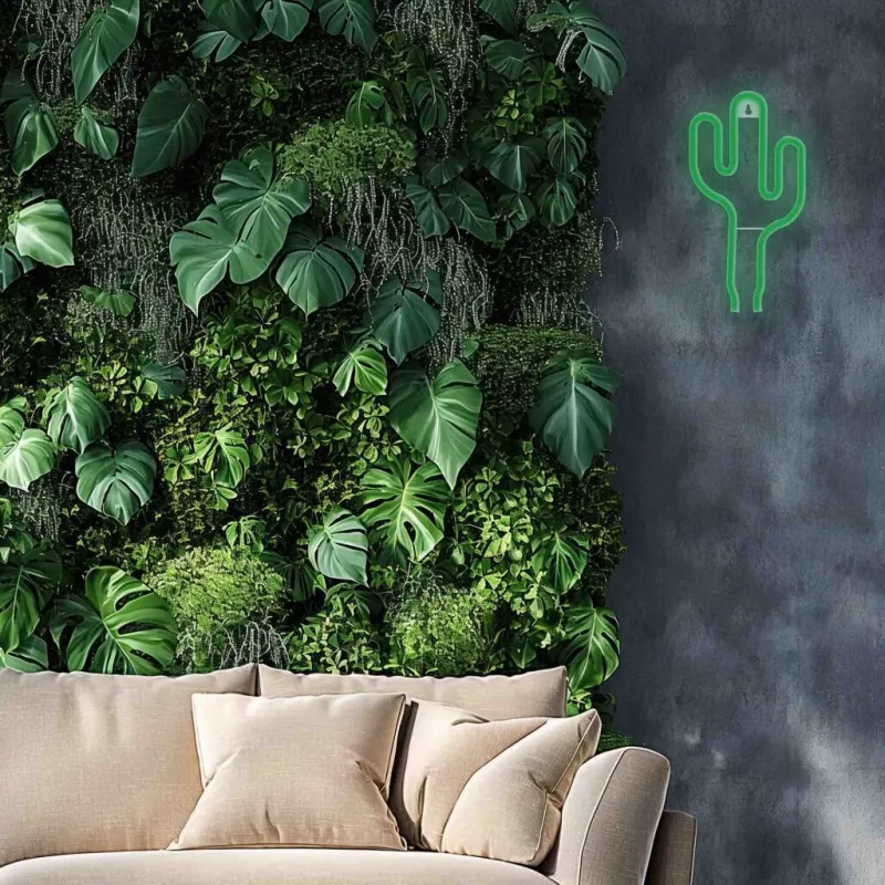 Luce neon MANTA SNL74GN Verde cactus — insegna neon decorativa, modello SNL74GN