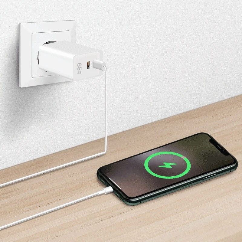 Adattatore presa USB doppio 65W, 2xUSB-C, bianco