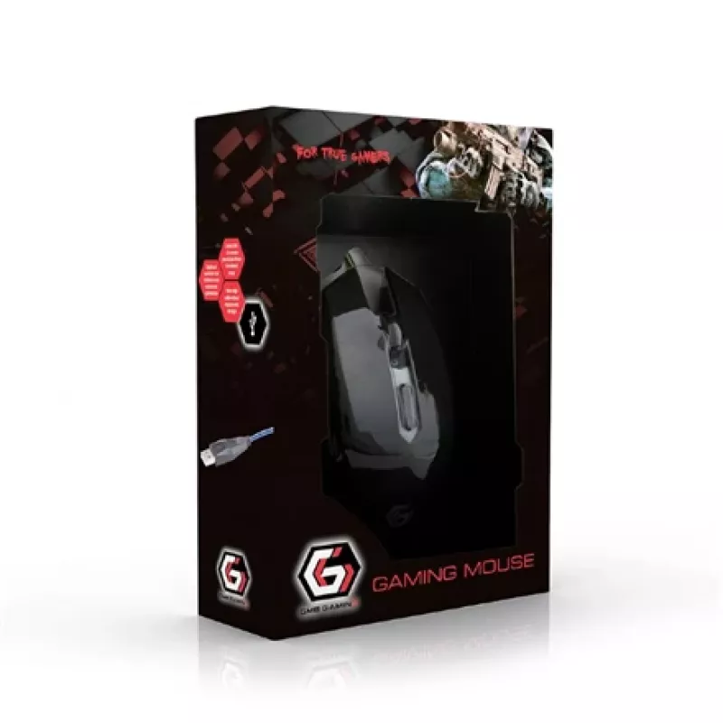 Mouse USB OPTICAL GAMING/RED MUSG-001-R GEMBIRD