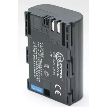 Batteria per fotocamera ricaricabile Extra Digital LP-E6, 1865 mAh, per dispositivi compatibili Canon