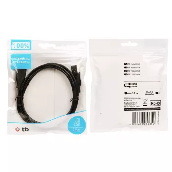 Cavo USB AM-AM 1.8 nero