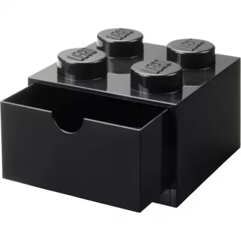 Cassetto da scrivania LEGO 4, scatola contenitore nera, con stud