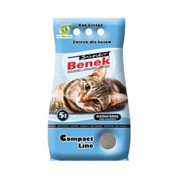 Lettiera agglomerante Super Benek Certech Super Benek Compact, granulato di bentonite, 5 L, ad assorbimento rapido, neutralizzazione degli odori