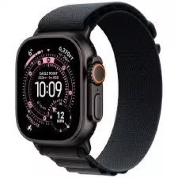 Smartwatch Apple Watch Ultra 3 GPS + Cellular 49mm cassa in titanio nero con cinturino Milanese nero Small