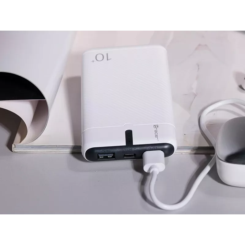 Powerbank EnerGo 10000mAh bianco-nero