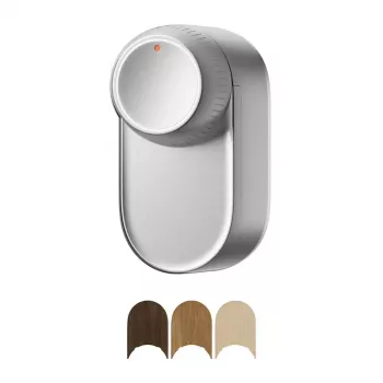 Serratura smart per porta SwitchBot W5600000S argento – connettività Bluetooth, compatibile con serrature standard da incasso