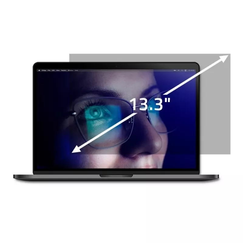 Qoltec 51050 Filtro privacy per display (13,3 pollici) (11,59 pollici, 16:9), pellicola protettiva per notebook