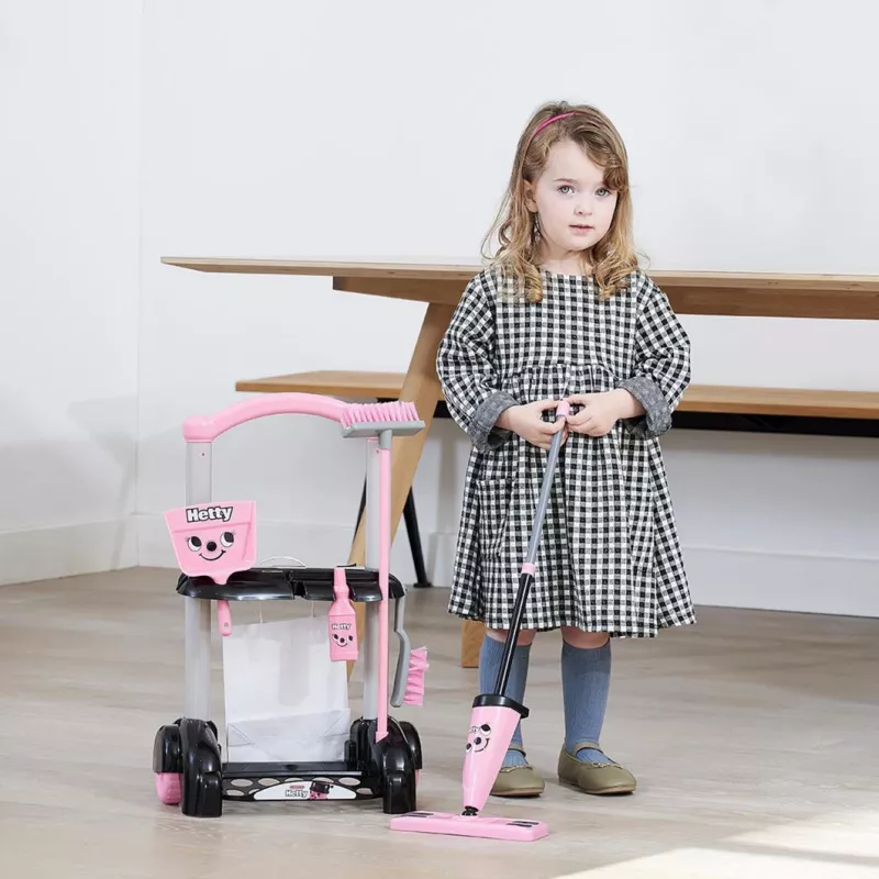 Carrello pulizia giocattolo CASDON Hetty elettrodomestico per bambini rosa