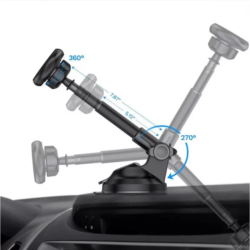 Supporto per cellulare Tellur MUM Magnetic ventosa regolabile nero — supporto magnetico regolabile per cellulare