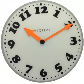 NeXtime orologio da parete 8152 Girl, Ø43 cm, bianco/grigio/nero/arancione