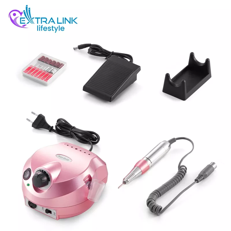 Fresa per unghie elettrica Extralink NAIL DRILL-202 65W rosa – strumento professionale per manicure/pedicure