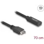 Cavo USB DeLOCK Type-E Key A 20 poli connettore maschio su connettore femmina USB Type-C 70 cm