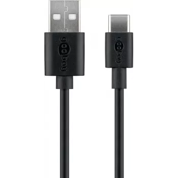 Goobay | Cavo di ricarica e sincronizzazione USB-C (USB-A > USB-C) | 38675 | nero | RJ-45 | RJ-45 90°