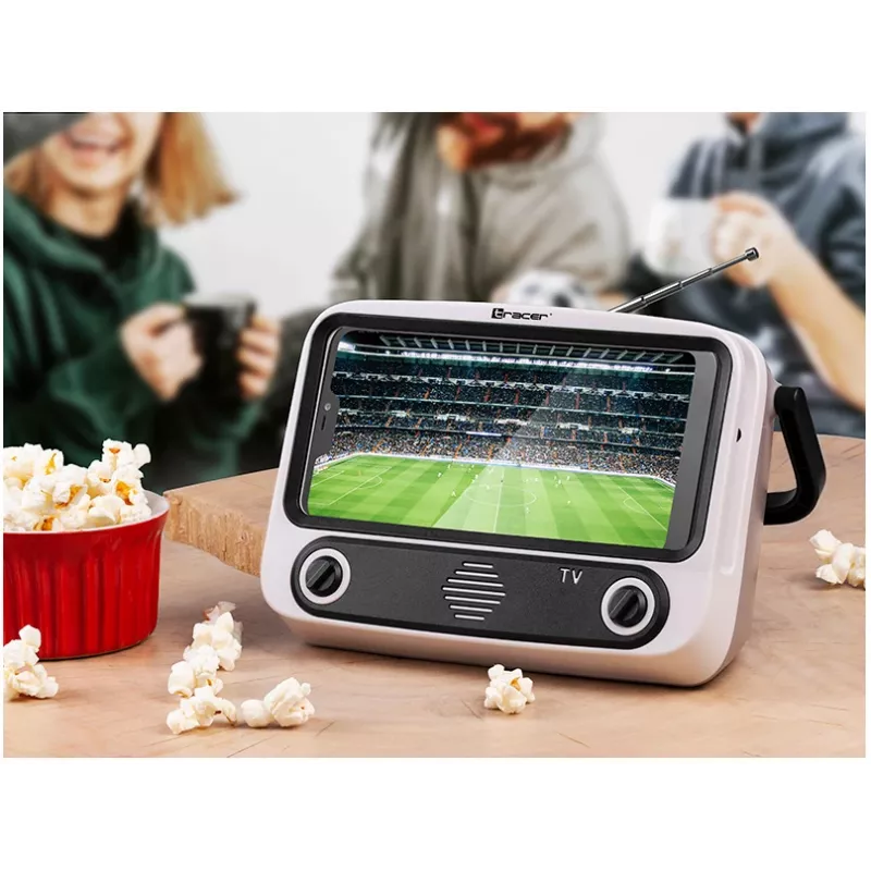 Supporto mobile TRACER T-MLX48046 con altoparlante Bluetooth, supporto regolabile per telefono/tablet