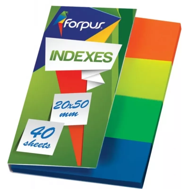 Indice Forpus, 20x50 mm, assortiti, plastica (4x40) 0718-102