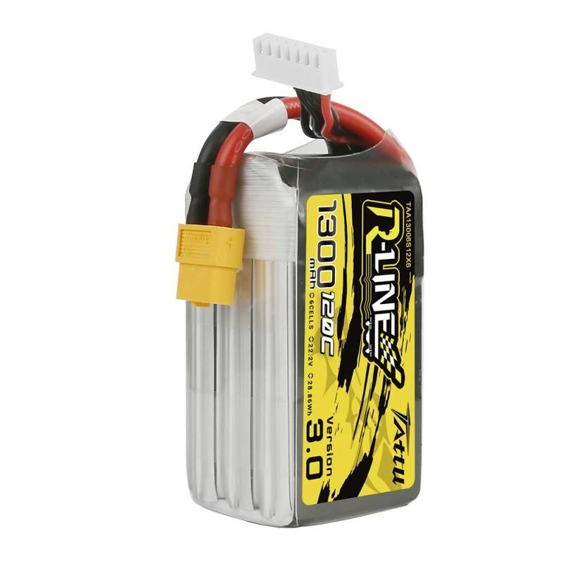 Batteria Tattu R-Line Version 3.0 1300mAh 22.2V 120C 6S1P XT60