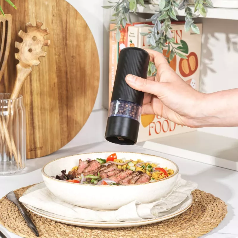 Macina sale e pepe elettrico Salter BW12958EU7, nero, a batteria con macinatura regolabile